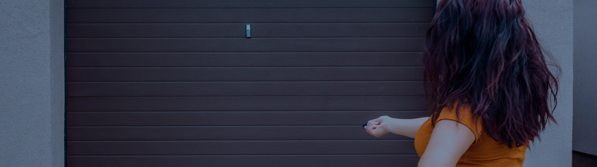 woman openend her new garage door